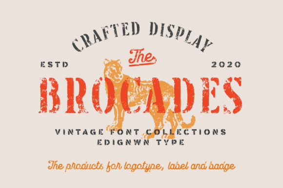 Brocades: A Vintage Display Font for Branding