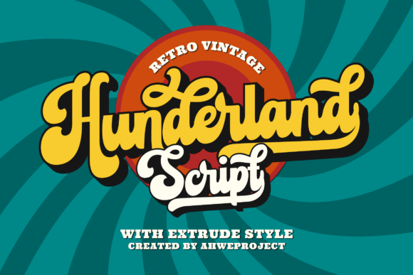 Hunderland: A Bold Retro Display Font for Crafters