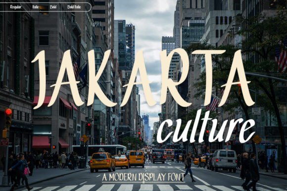 Jakarta Culture: A Stylish Display Font for Modern Web Design Projects