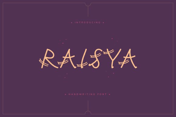 Raisya: A Whimsical Handwritten Font for Editorial Design
