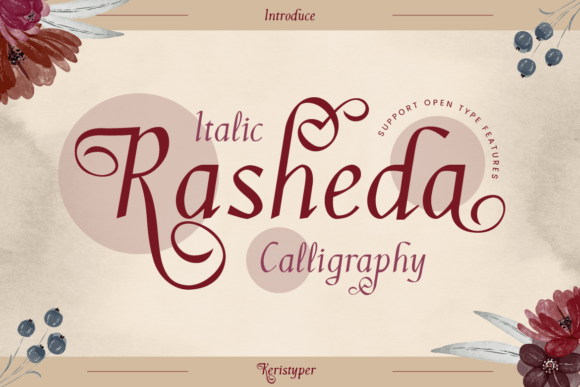 Rasheda: A Beautiful Italic Font for Crafters