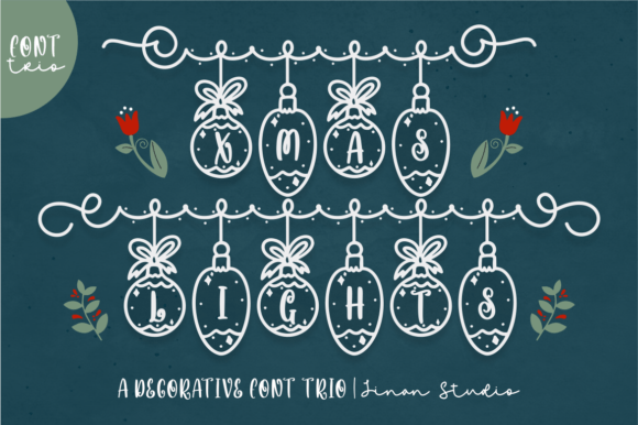 Xmas Lights Trio: A Festive Display Font for Campaigns