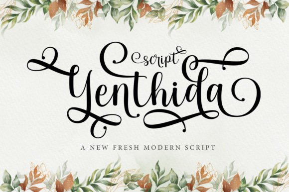 Yenthida: A Stylish Script Font for Elegant Editorial Design